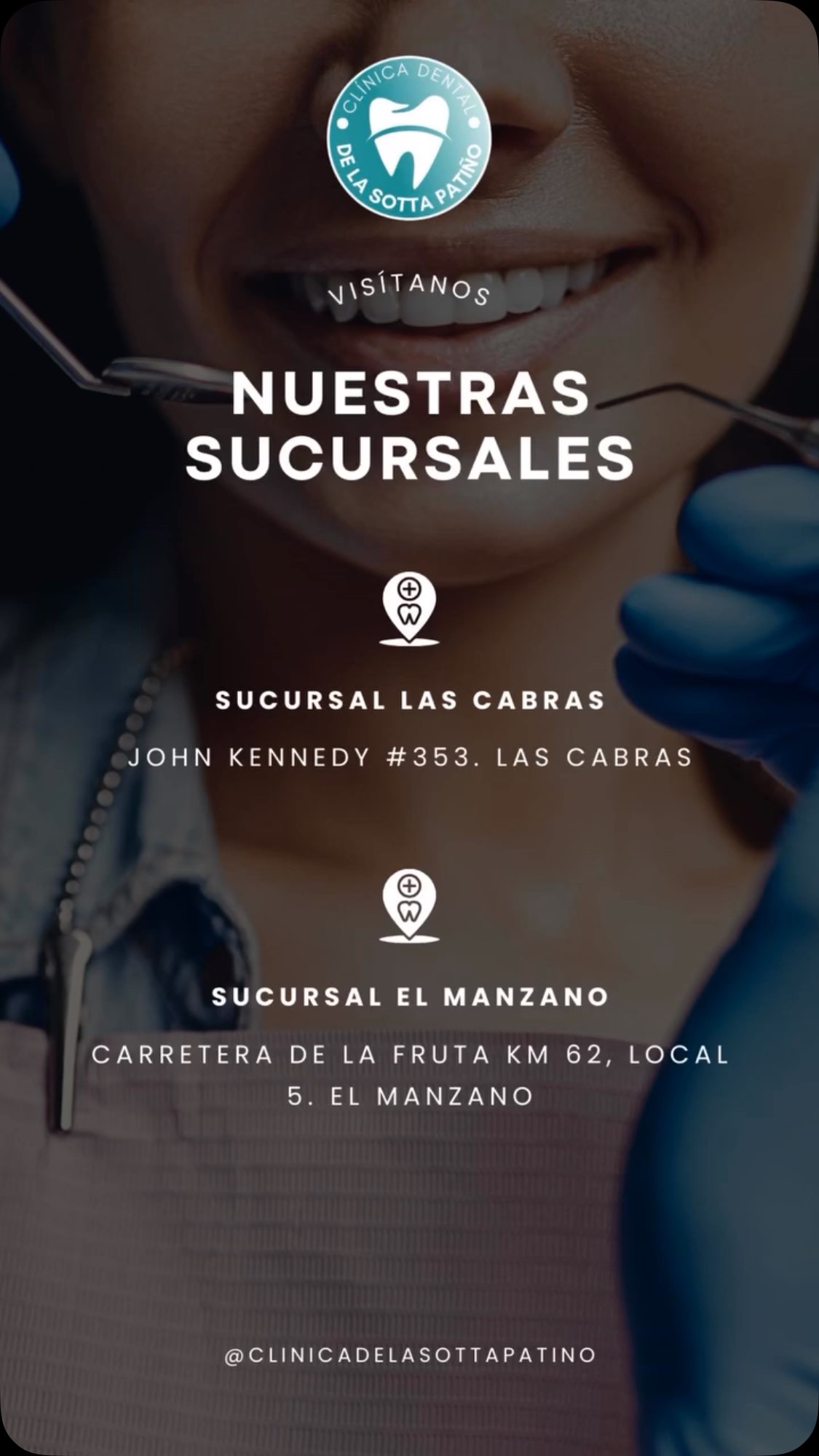 Portada del reel de la clínica que presenta sus dos sucursales